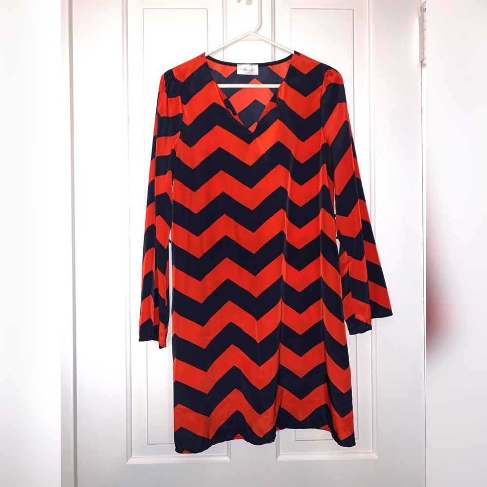 Chevron 3/4 Sleeve Dress